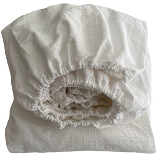 刘大姐家出口剩余的面料加厚纯棉蜂巢床笠单件全棉防滑透气床垫套