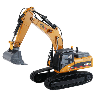 汇纳580新款遥控挖掘机模型仿真灯光声效大号电动遥控车工程车