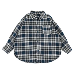 幼悠童装男童长袖磨毛格子衬衫男孩春春秋2026新款百搭学院风上衣