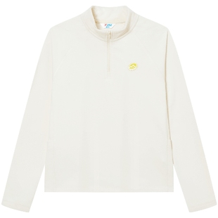 特步童装秋冬新款男童半开襟打底衫加绒上衣儿童运动女童长袖t恤