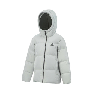 李宁羽绒服2025冬季新款简洁休闲男小大童85%鸭绒短羽绒服YYMV021