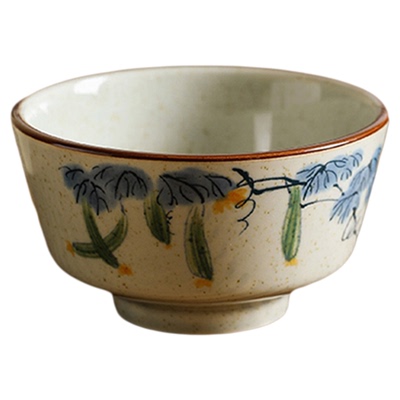 手绘个人专用精致碗釉下彩米饭碗