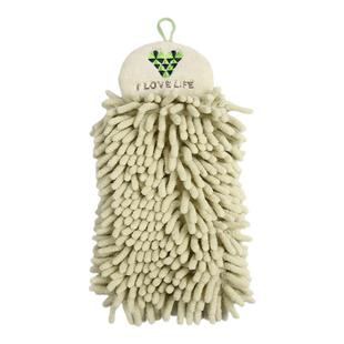 日式雪尼尔擦手球挂式擦手巾厨房加厚吸水速干卫生间可爱抹布北欧