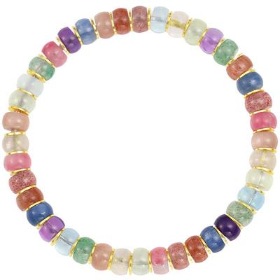 绝美糖果色天然水晶多宝手串