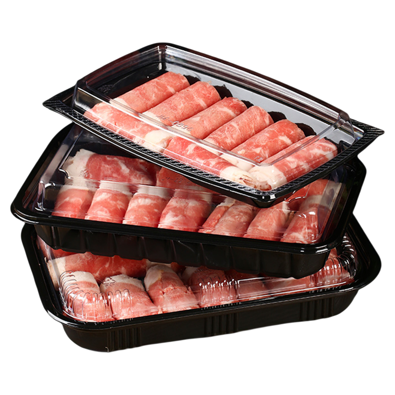 PET高透明牛羊肉卷包装盒加厚
