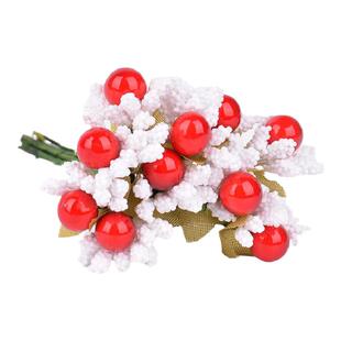 仿真桑葚樱桃花束假花 diy手工花环胸花材料礼盒喜盒装饰点缀辅料