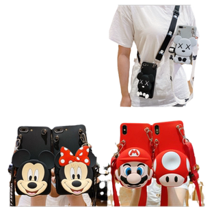 零钱包OPPO A92s手机壳A72硅胶a52 A8 A91斜背带挂绳reno4女款可爱卡通reno K5 k3全包防摔realmex2钱包潮