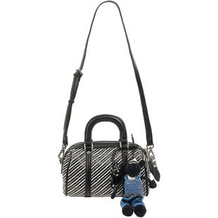 兰诺条纹包包女式2025新款单肩斜挎手提包轻奢小众高级感通勤小包