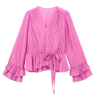 白鹿语法式天丝莱赛尔衬衣