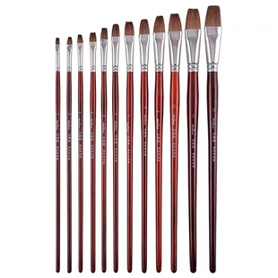 马蒂斯狼毫水粉笔单支平头水彩笔油画笔软毛丙烯颜料排笔美术专用