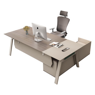 办公桌简约现代主管桌经理办公室桌高端时尚老板桌办公桌椅组合