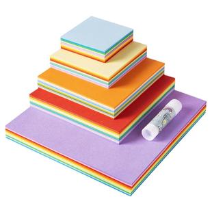 折纸手工儿童彩纸幼儿园宝宝小学生手工diy专用正方形卡纸a4剪纸叠千纸鹤纸飞机软硬材料包大全硬卡纸