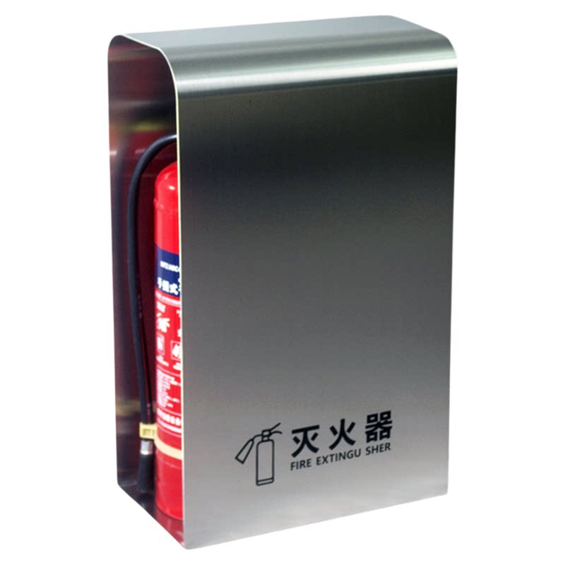 加厚不锈钢灭火器箱子圆弧消防箱