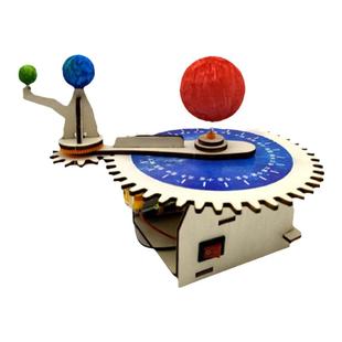 太阳月亮地球电动三球仪日地月运行仪模型diy手工制作科学小实验