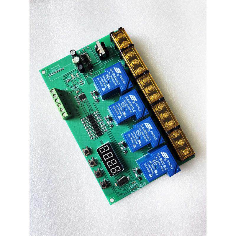 四路继电器30A大功率模块可编程双电机控制自锁互锁顺序循环启动