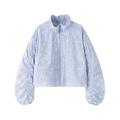 艾莱依防晒衣女新款轻薄透气短款设计感立领清爽凉感休闲外套夏季