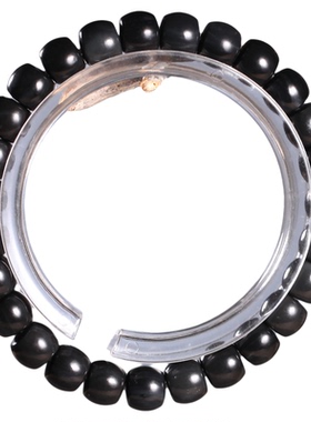 和田玉青花籽料直切单圈手链