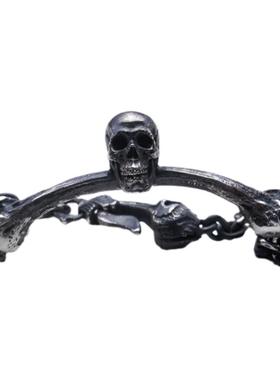 银饰骷髅头主师925银原创