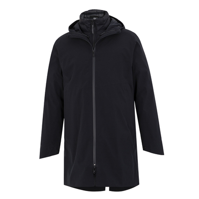 安德玛男羽绒外套 24运动服户外保暖中长款三合一羽绒服连帽休