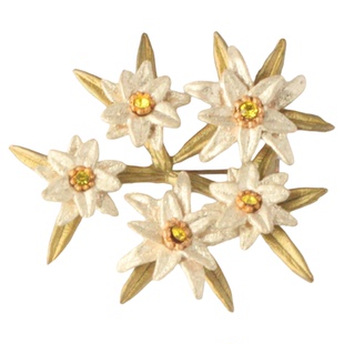 Michael Michaud雪绒花花环胸针女小众设计ins时尚高级感生日礼物