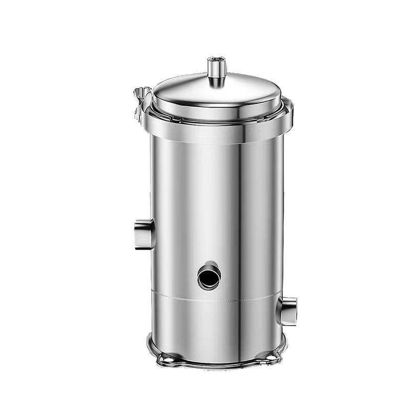 家用过滤器304不锈钢前置商用水处理设备pp棉精密前置法兰吊环盖