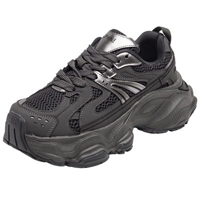 达芙妮厚底黑色老爹鞋子运动鞋