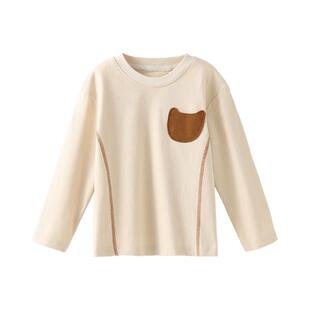 贝肽斯儿童纯棉打底衫2026新款春装男女童上衣宝宝长袖T恤婴儿A类