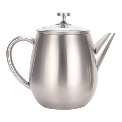 肥猫厨具双层隔热不锈钢茶壶