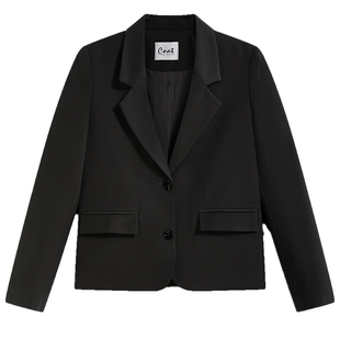 图曼朵灰色西装套装裙女生春小个子面试正装学院风高级感西服外套