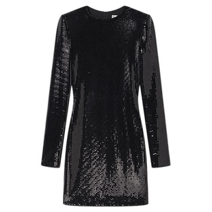 ERINRAE25秋季新品摩登意大利亮片宴会礼服裙气场感针织连衣裙