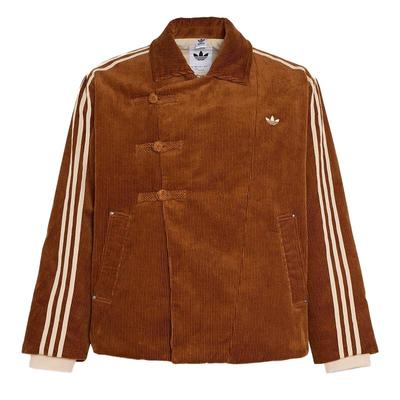 adidas阿迪达斯三叶草新中式保暖灯芯绒运动男女夹克外套KQ5135