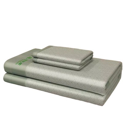 艾草新款凉席夏天2024冰丝藤席夏季软席子a类母婴级单人冰感抗菌