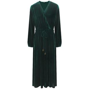 [底价清仓]COCOBELLA赫本风光泽丝绒小黑裙气质连衣裙礼服裙FR198