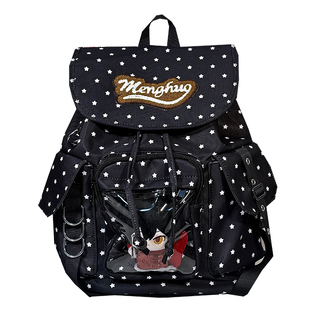 小食量透明谷子吧唧痛包10cm娃包学生男女百搭大容量波点双肩书包