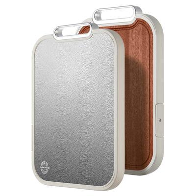 炊大皇纯钛菜板防霉抗菌家用双面砧板整木乌檀木切菜厨房专用案板