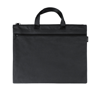 得力手提文件袋帆布包资料袋a4购物手拎拉链文件包男商务公文包女双层收纳袋会议公文包多层商务手提袋补课包