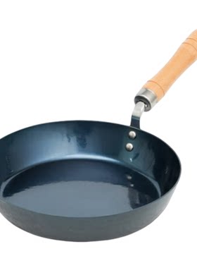 平底煎锅无涂层铁锅正品熟铁小锅煎蛋水饺辅食家用健康