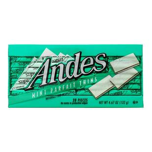 美国进口零食Andes安迪士单双层薄荷牛奶夹心巧克力儿童七夕礼物