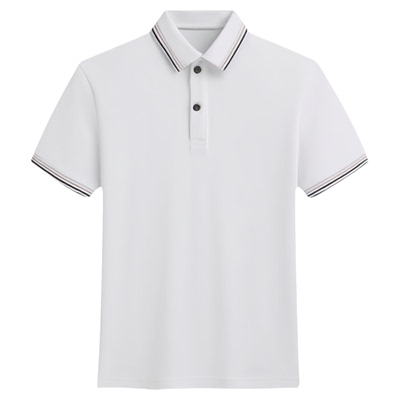 夏季透气翻领纯色POLO衫男
