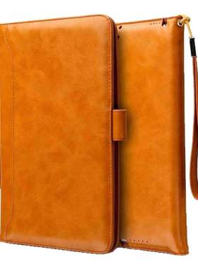 适用苹果迷你2 3挂绳平板保护套商务手托插卡支架ipad mini4皮套
