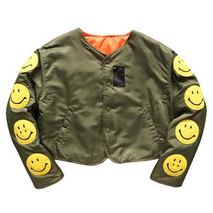 Kapital Kountry MA-1 Vest Jacket 笑脸logo马甲棉衣夹克外套