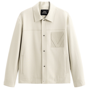 【商场同款】太平鸟男装 醋酸夹克25年秋季新款外套潮B1BCF3318