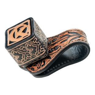 KONLLEN巧克夹植鞣皮高端巧克粉夹巧粉盒方形强磁静音台球杆配件