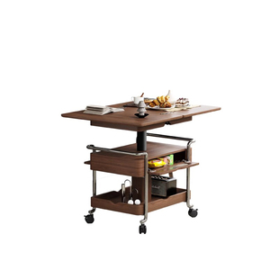 创意小推车客厅折叠升降沙发侧边柜可移动边几茶几桌子轻奢高级感