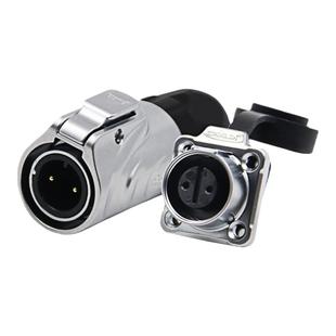 凌科LP-12防水2 3 4 5 6 7 8芯全金属微小型方形座航空插头连接器