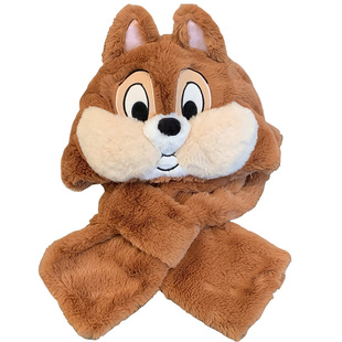 迪士尼奇奇蒂蒂毛绒帽子女冬季加绒加厚可爱保暖防寒护耳雷锋帽潮