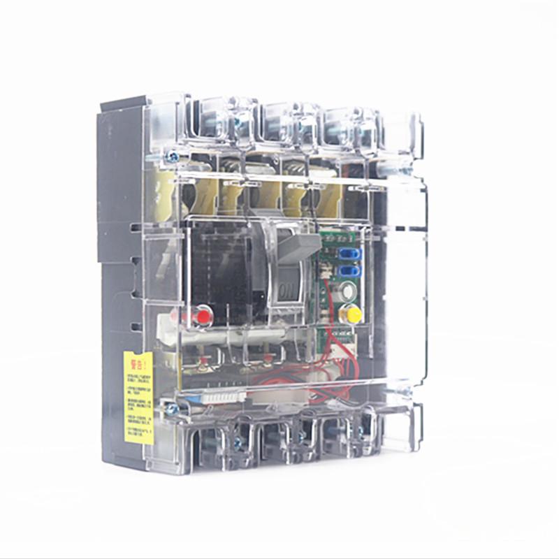 透明塑壳漏电160a断路器RMM1L-100A400A三相四线漏电保护空气开关