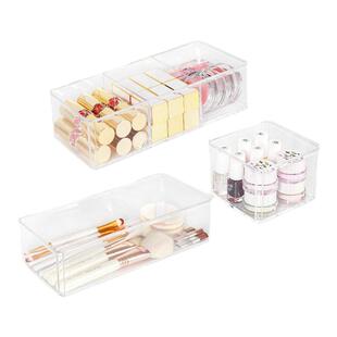 亚克力透明抽屉收纳盒分隔神器塑料隔板化妆品收纳盒内置整理盒小