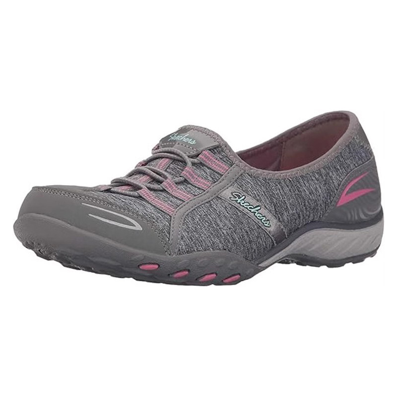 Skechers斯凯奇女低帮一脚蹬针织透气圆头休闲健步乐福鞋23839