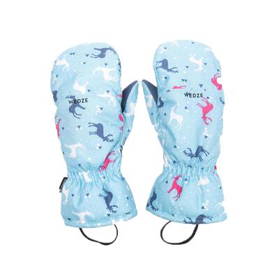 迪卡侬儿童防风防水滑雪手套